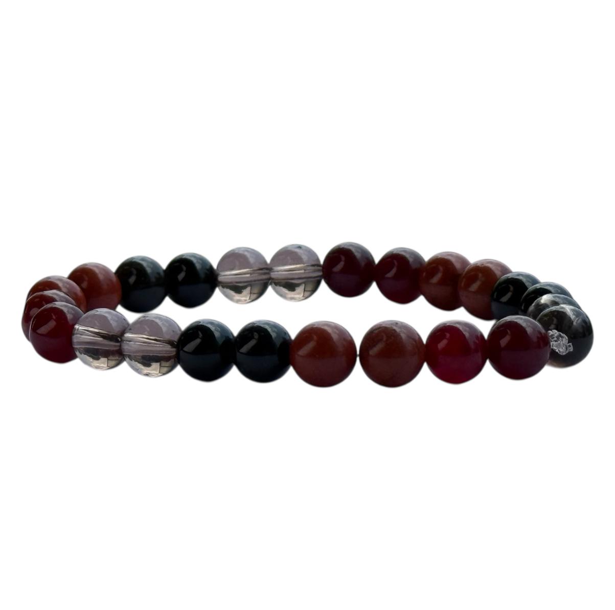 Stability (garnet + black tourmaline + smoky quartz)