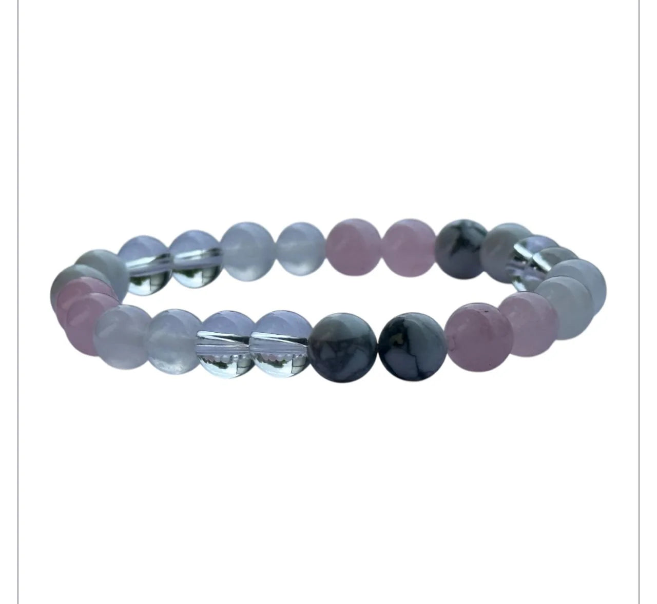 Stress relief ( moonstone + clear quartz +howlite +rose quartz)