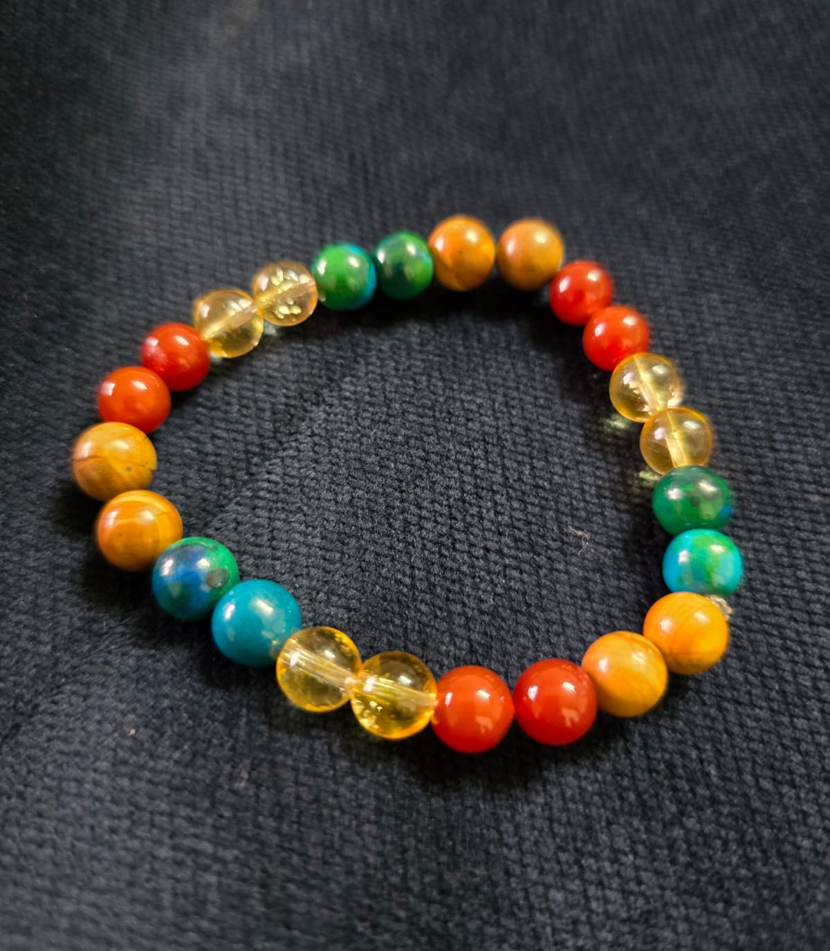 Creativity Bracelet (Carnelian + Picture Jasper + Chrysocolla + Citrine)