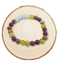 Cancer Zodiac Bracelet – Selenite, Red Jasper, Citrine & Rhodonite