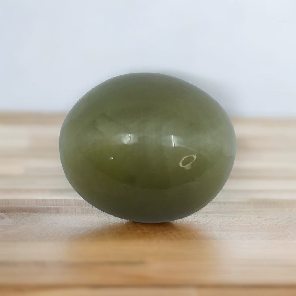 Natural 11-Carat Cat’s Eye Gemstone (Greenish Grey) with Certificate