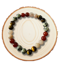 Confidence ( tiger eye + sunstone + carnelian + dalmantion jasper)