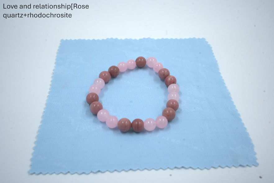 Love & Relationship Bracelet – Rose Quartz & Rhodochrosite