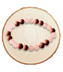 Love and relationship (rose quartz + rhodochrosite)