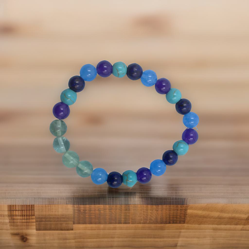 Pisces Zodiac Bracelet – Fluorite, Lapis, Amethyst & Turquoise
