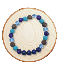 Sagittarius Zodiac Bracelet – Lapis, Amethyst & Turquoise Crystals