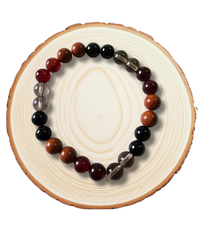 Stability (garnet + black tourmaline + smoky quartz)