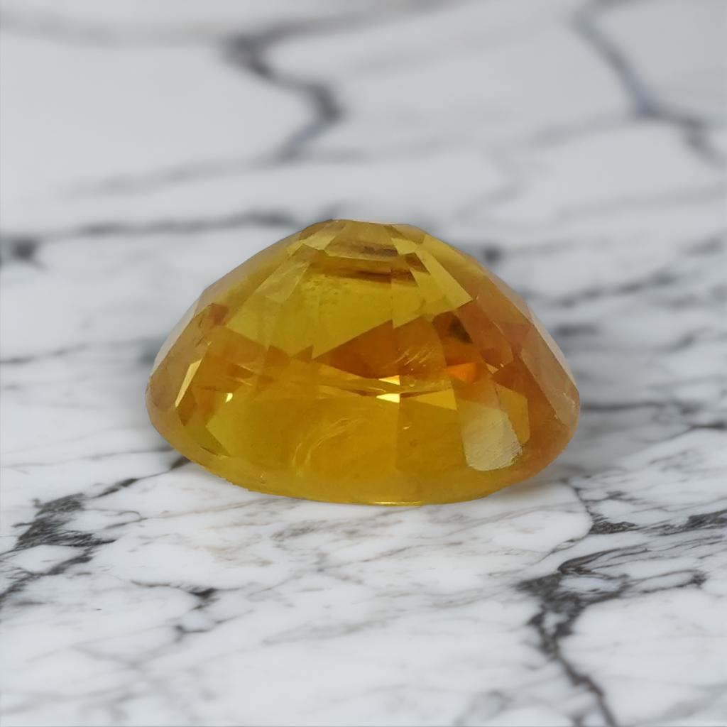 4.35 Carat Certified Yellow Sapphire with Certificate