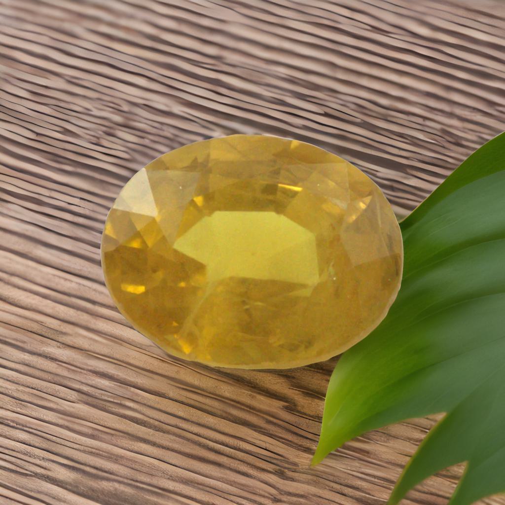 Yellow Sapphire 5.67 Carat | Certified Pukhraj Stone for Astrology