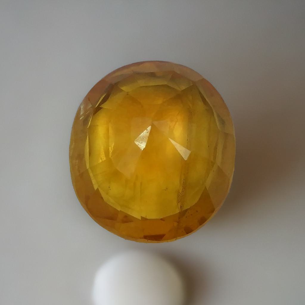7.11 Carat Certified Yellow Sapphire
