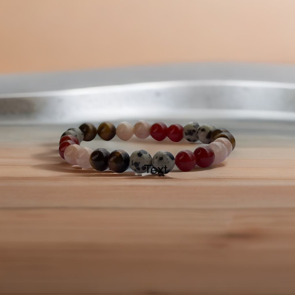 Confidence ( tiger eye + sunstone + carnelian + dalmantion jasper)