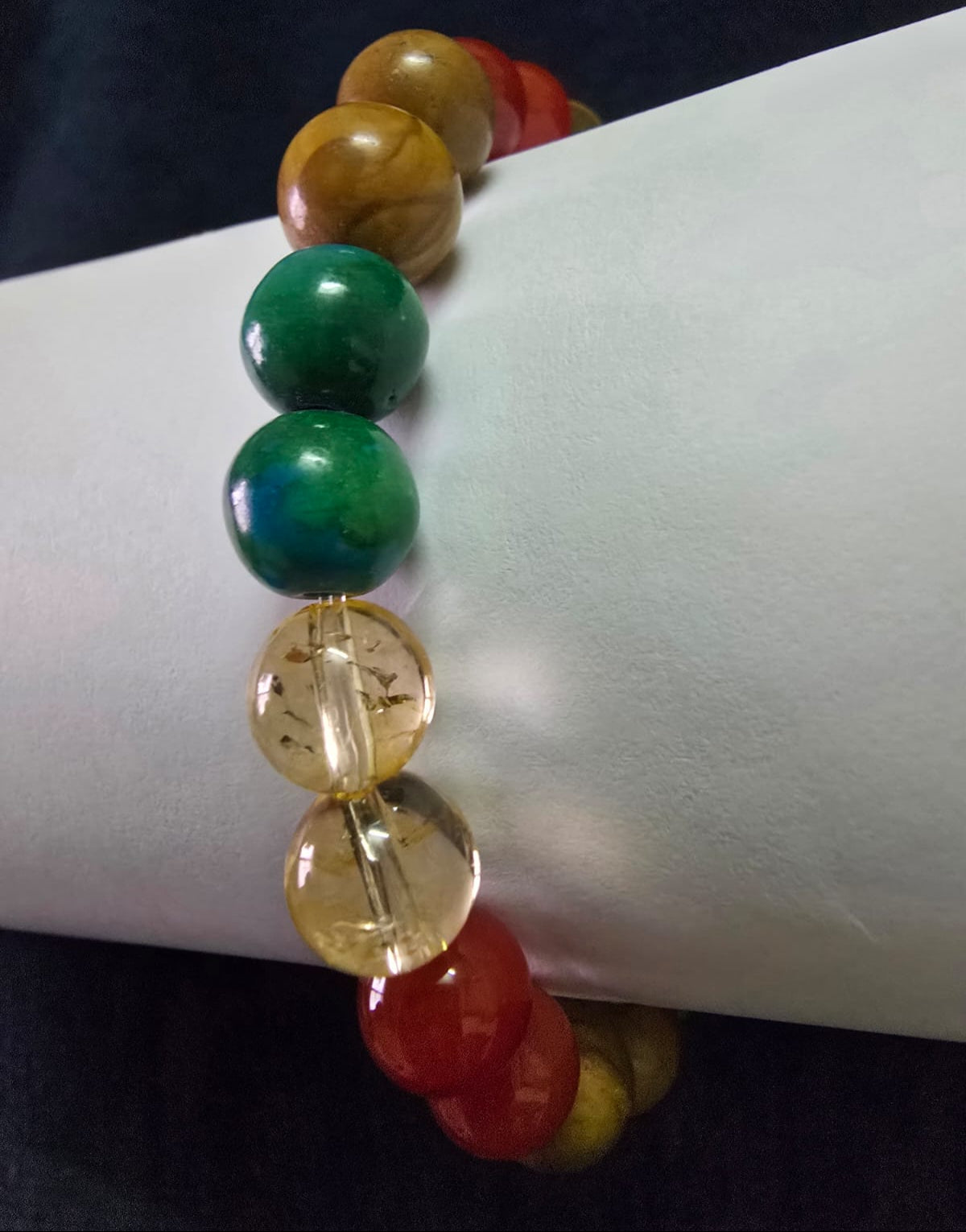 Creativity Bracelet (Carnelian + Picture Jasper + Chrysocolla + Citrine)
