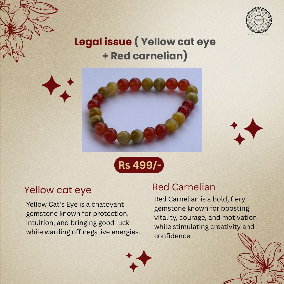 Legal issue ( yellow cat eye + red carnelian)
