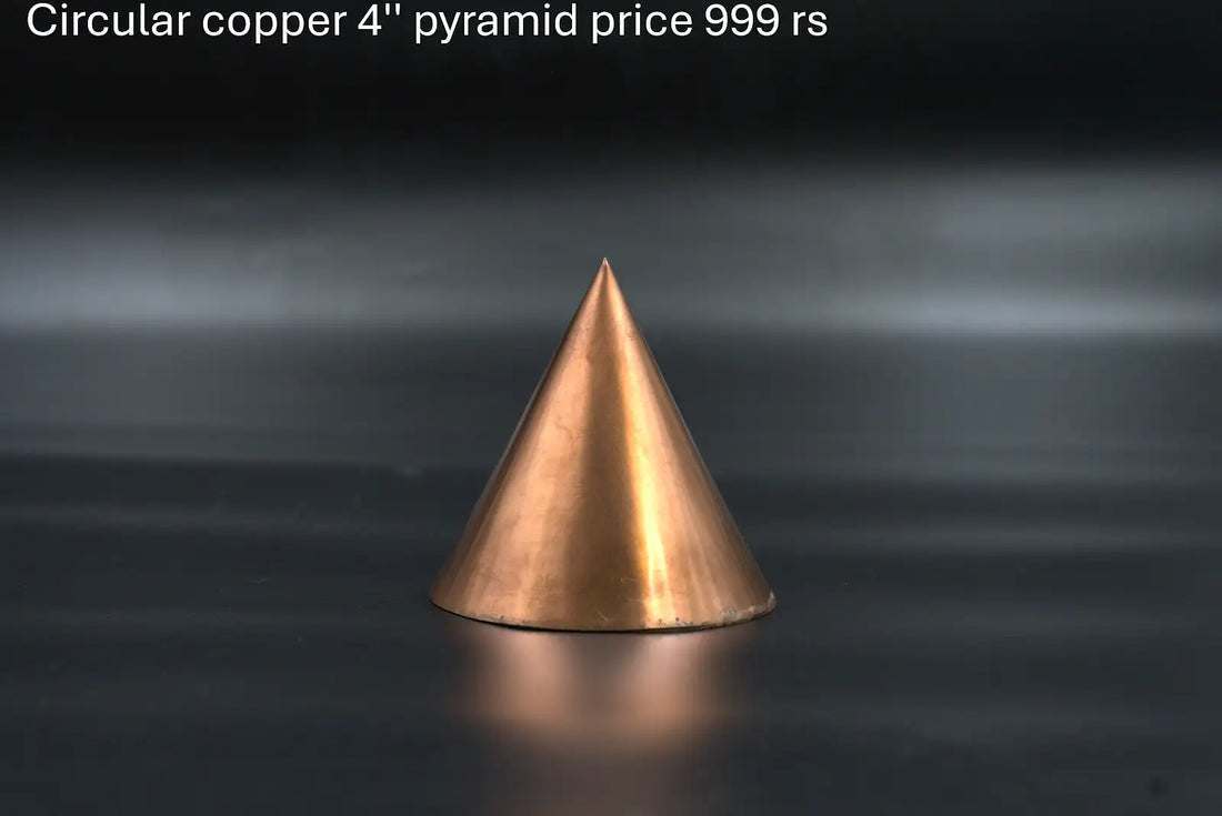 Pure Copper Energy Pyramid – 4 Inch | Polished Bronze Finish