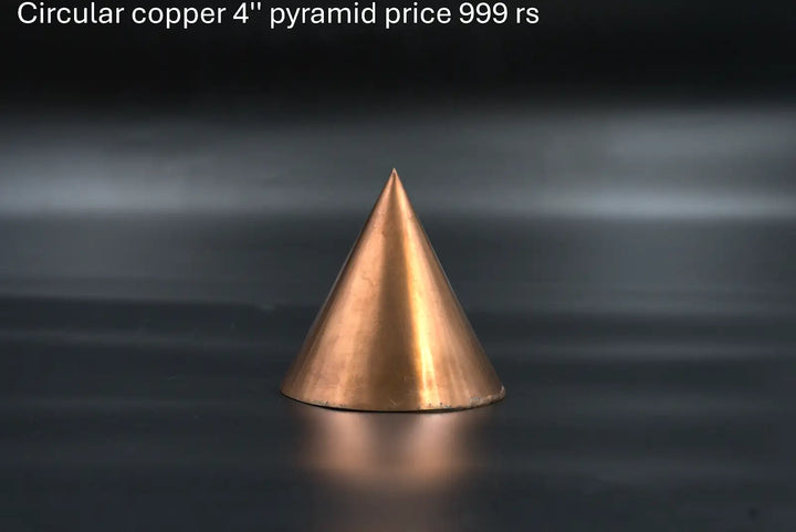 Pure Copper Energy Pyramid – 4 Inch | Polished Bronze Finish