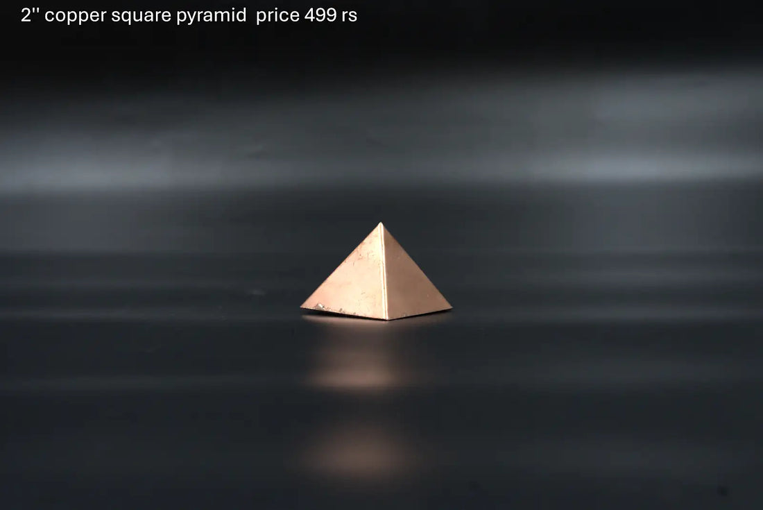 Polished Copper Square Pyramid – 2 Inch | Energy & Vastu Tool