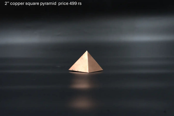 Polished Copper Square Pyramid – 2 Inch | Energy & Vastu Tool
